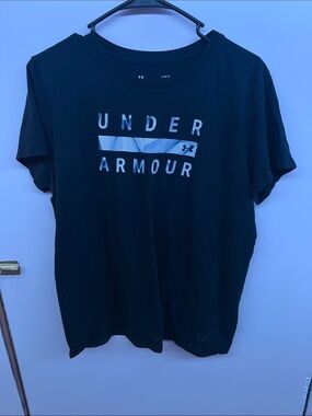 Under Armour Black Graphic Logo Short Sleeve Tee